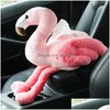 Pudełko tkanek samochodowych Uchwyt domowy różowy flamingo er urocze obudowa podłokietnika Plush Prolus Room Decor Dorob Zabawki Dostawa telefoniczna motocykl motocykl dhphl