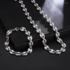 Chains Coffee Bean Necklaces For Men Women Stainless Steel Waterproop Jewelry Never Change Color Gifts6-13MM