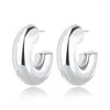 Stud Earrings Thick Stainless Steel Chunky Huggie For Women Waterproof 18K PVD Plated Fashion Jewelry Anti Allergic E23117