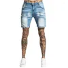 Jeans pour hommes tendance de mode décontractée printemps et ceinture d'été vieille tube droit moulu blanc blanc lavage des hommes shorts de rue en vrac