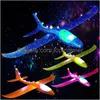 Nyhetsspeldelar Tillbehör 48 cm Big Size Hand Lansering Kasta Aircraft Airplane Glider DIY Inertial Foam Epp Plane Folor Blue Ambkh