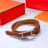 Braccialetti in pelle dei migliori designer per uomo e donna, braccialetto multistrato dal design classico, pelle bovina di fascia alta, che realizza gioielli di moda