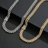 Chain Ice Crystal S strip vårspänne kuban 15mm Hip Hop Mens and Womens Halsband Armband Tillbehörsmycken 231124