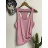 Regatas femininas verão em torno do pescoço racerback solto ajuste treino topo sem mangas colete básico camisetas simples cor sólida camisola