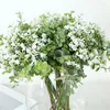 Flores decorativas de flores artificiais gipsophila eucalyptus folhas de bebê bouquet de bebê falso para mesa de casamento vaso de festa decoração