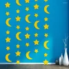 Feestdecoratie Bling Moon Star Banner Met Glitter Decoreren Papieren Slinger Voor Eid Mubarak Ramadan Decoraties Bruiloft Verjaardag Decor