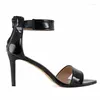 Dress Shoes LOSLANDIFEN Women Sandals 2023 9cm Sexy Open Toe High Heels Buckle Thin Heel Summer Ankle Strap Sandal Party Wedding