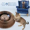 Toys Corrugated Paper Magic Organ Cat Scratching Board Interactive Cat Toy Scratcher Kitten Grinding Claw Toys Cat Ball with Bell