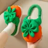 Slippers 2023 Winter Wart Bow-tie Cotton Men and Women Nasual Home Home Pack