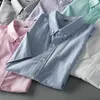 Chemises décontractées pour hommes chemise à manches courtes Oxford coton été