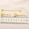 Designer ciondolano gli orecchini della nappa 2023 orecchini delle coppie di lusso delle donne orecchini di gioielli della festa nuziale di alto senso orecchini di gioielli in oro 18 carati di moda all'ingrosso