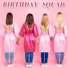 Party Favor 6/10/12 Set Birthday Squad Robes Spa Favors For Kids Robe Girls Kimono Satin Pink