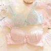 Ensembles de soutiens-gorge japonais doux mignon lolita ma mélodie sous-vêtements fille douce avec anneau en acier soutien-gorge ensemble plus la taille push up femmes lingerie avec culotte 230427