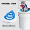 Repellents Cat Toalett Seat Training Kit Puppy Litter Potty Tray Mat Pets Pets Cleaning levererar Training Cat Clean Hygienic Tools Cat Toalett