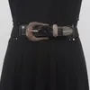 Cinture pista da donna in pista vintage in pelle vintage elastica elastica cummerbunds abito femminile corsetti decorazioni in cintura larga cintura r1572