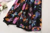 Summer Black Floral Print Dress Sleeveless Round Neck Long Maxi Casual Dresses S3A240420