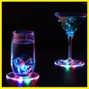 Table Mats 1Pc LED Non-slip Colorful Bar Cocktail Coffee Cup Base Creative Waterproof Pad Round Home Kitchen Decoration