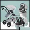 Kinderwagens# Kinderwagens Baby Kids Zwangerschap Luxe kinderwagen High Landview 3 in 1 draagbare kinderwagen Kinderwagen Comfort voor geboren Drop Delivery B Dh8Ab