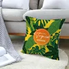 Shopee Cross-Border Home Soft Furnishings Plant Digital Printing Car Sofa Peach Skin Pillow Cushion Cover Wholesale