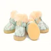 Boots Dog Boot Puppy Dog Cotton Shoes Winter Warm and Comfortable Nonslip Wearresistant Dog Shoes kitten heel winter boots