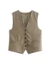 Женские спортивные костюмы Traf 2pcs Ladies Vest Blazer Sets довольно солидные однорубные короткие брюки с одним грудным валином с базовыми костюмами ремня 230427