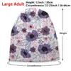 Boinas Florales vintage en gorros morados Gorro de punto Anémonas Flores Sin borde Tejido Skullcap Regalo Casual