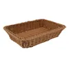 Dinnerware Sets Rectangular Rattan Basket Wicker Bread Imitation Hamper Storage Serving Guest Towel Holder Fruit Toilet Tank