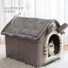 Mats amovible Cat Bed Warm Pet Cat House Cave Hiver Sleep Deep Sleep Chaton Chihuahua Mat Mat à coiffure intérieure Nid Coussié