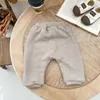 Pantalon 2023 hiver bébé Plus velours épais sarouel infantile garçon mignon Patch Pp enfant en bas âge fille chaud décontracté enfants vêtements