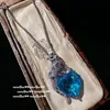 Sautoirs 925 Argent Grace Bleu Couleur Coeur Pendentif Collier Femmes Fiançailles De Mariage De Mariée Brillant CZ Filles Déclaration Bijoux 231127