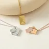 Chains Can Open Love Letter Envelope Pendant Couples Necklace Stainless Steel Jewelry Confession You For Valentine Mother Day Gift