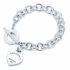 Bracelet de créateur pour femmes, bracelet en forme de cœur d'amour pour hommes, bijoux de créateur, bracelet en argent 925 pour hommes, chaîne glacée, cadeau de charme pour mariage