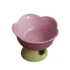 Feeding Ceramic Cat Bowl Flower Shape Dog Puppy Feeder Feeding and Eating Food Water Elevated Raised Dish for Cats Pet Supplies