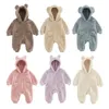 Rompers 0 2y Born Baby Spring Autumn Warm Fleece Boys Costume Girls Clothing Animal Overwear Jumpsuits 231124