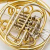 Musical Brass French Horn Gold Lacquer F/Bb 4 Key Double French Horn OEM