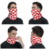 Halsdukar färgglada röda checkerbräda hrvatsko bandana nacke omslag tryckt rutiga balaclavas mask halsduk varm huvudkläder ridande män kvinnor