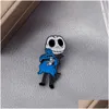 Cartoon accessoires Jack Skellington emaille badges Nightmare Before Christmas Oogie Boogie Pumpkin King Halloween film sieraden broche Dhyab