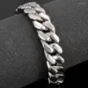 Braccialetti Link in stile semplice in acciaio lucido inossidabile da 13 mm a marciatura da 13 mm Catena cubana Catena maschile Maschile Accessorio per feste maschi