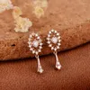 Dangle Earrings UNICE Cute Real 18K Solid Gold AU750 Diamond Drop For Women Fine Jewelry Wedding Party Gift The Eye Of Louvre