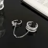 Pierścienie zespołowe eleganckie pierścienie łańcucha motyla Tassel dla kobiet dziewczyny błyszczącego kryminaria cyrkon multilayerowe Pierścienie Zestaw punkowy biżuteria modowa AA230426