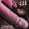 Brinquedo sexual massageador aquecimento vibrador telescópico com língua lambendo 20 + 20 velocidades massageador vaginal clitóris lamber estimulação brinquedos vibrador para mulheres