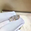 Fedi nuziali Croce 10K oro 4mm Lab Diamond Ring 925 sterling silver Fascia di fidanzamento per donna uomo Party Drop Jewelry 231127