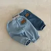 Hosen Koreanische Baby Jeans Frühling Herbst Kleinkind Jungen Mädchen Hosen Einfarbig Lose Denim 0-3Y Kinder Allgleiches Casual