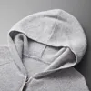 Men's Sweaters Thickened Hoodie 100 Wool Zipper Cardigan Yuanbao Needle Sweater Autumn and Winter Warm Top Fashion Coat Casual 231127