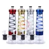 USB Electric Colorful LED Lamp Smoking Bong Pipes Kit Removable Travel Bubbler Tobacco Filter Funnel Spoon Bowl Oil Rigs Waterpipe Dabber Tip Straw Holder DHL