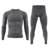 Yoga Outfit Quick Dry Thermal Underwear Suits Men Women Sports Fitness Tops Legging Outdoor Function Wicking Warm Long Johns