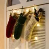 Kadın Çorap Noel Çorap Örme Ağaç Asma Kolye Festivali Ev Hediyeleri için Süsleme Ekose kırmızı çorap