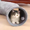 Tunnel per gatti pieghevole a forma di S. Giocattoli per gatti. Tunnel da gioco. Tunnel increspato per animali domestici in pelle scamosciata durevole con palla da 10,5 pollici di diametro.