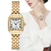 Kvinnors klockor 2023 Luxury Fashion Square Gold Eloy Strap Ladies Quartz Arm Wristwatches Kvaliteter Kvinnlig Roman Scale Clock 230426