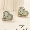 Diamond Heart Stud Earrings 여성용 귀걸이를위한 고급 선물 디자인 925 실버 보석 웨딩 파티 러브 이어링 디자이너 스테인리스 스틸 보석 도매